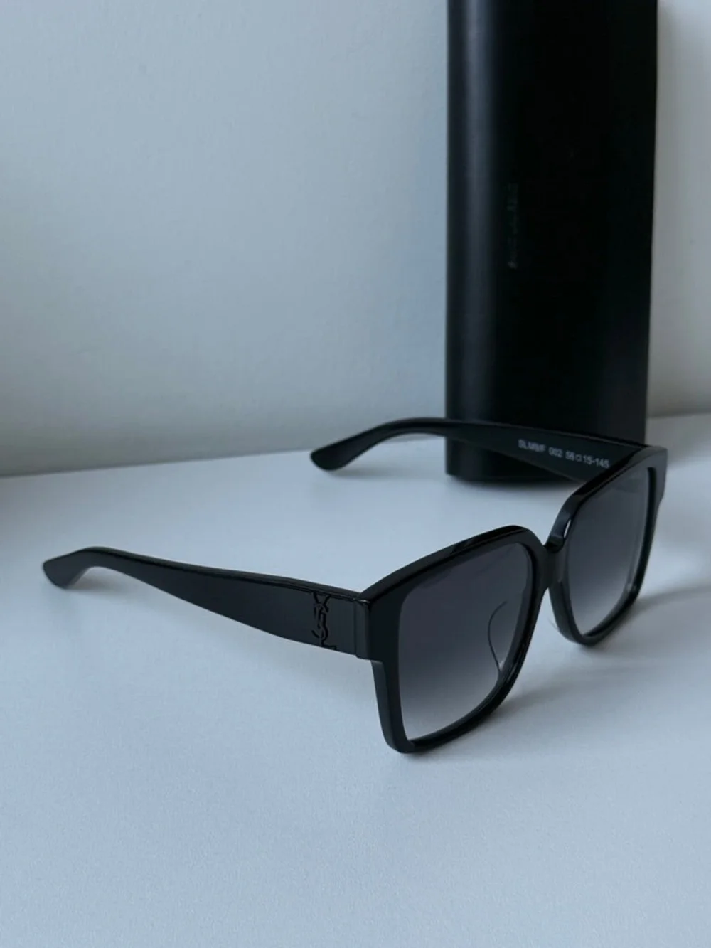 Saint Laurent Black  Sunglasses -56mm Square Sunglasses - Authentic